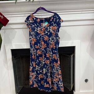 NWT- 41 Hawthorn Blue and Pink Floral Dress XL